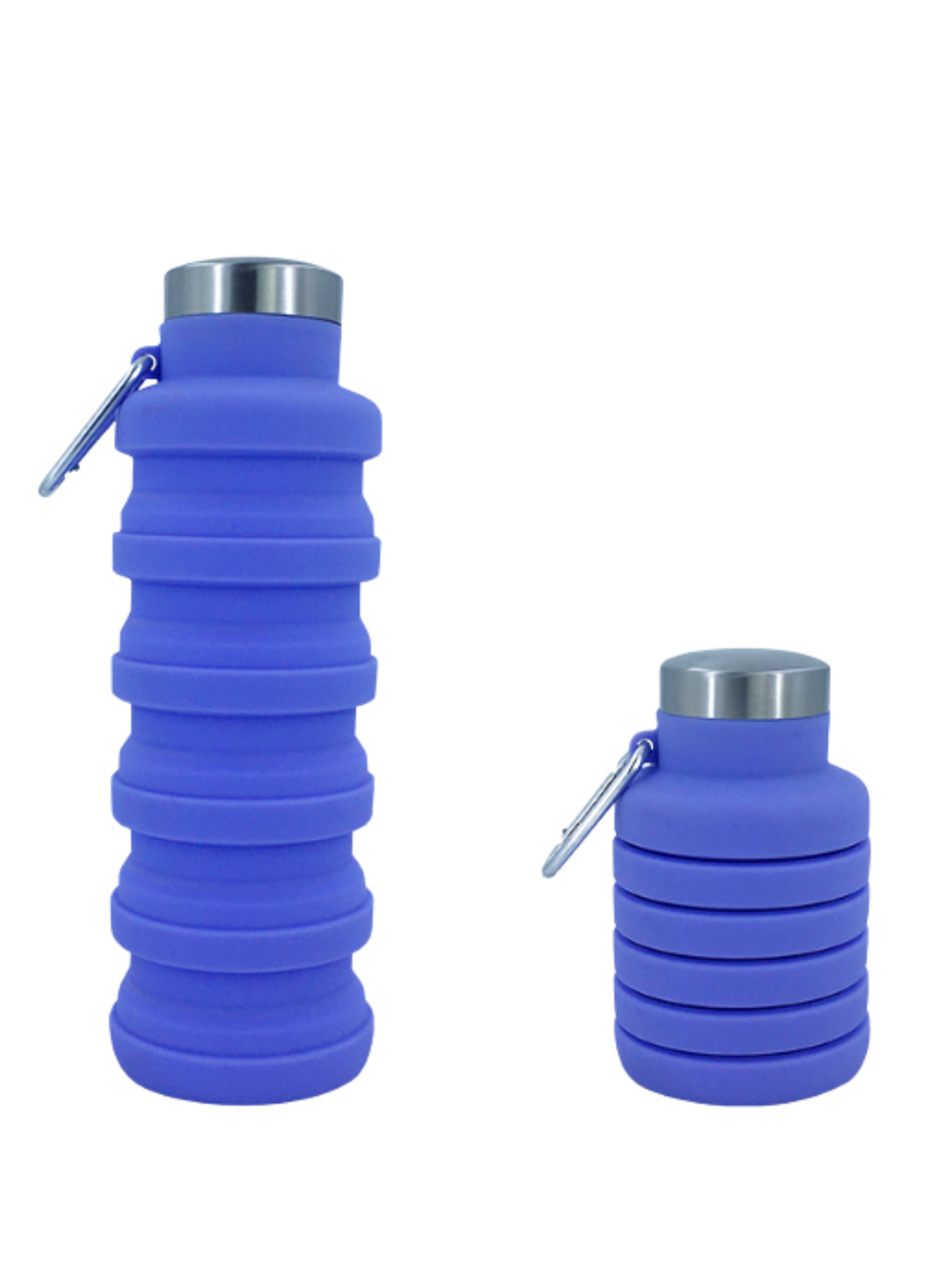 Складная силиконовая бутылка для воды, 500 мл, фиолетовы