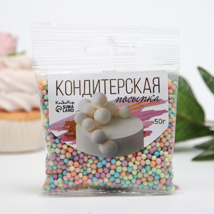 

Посыпка кондитерская КондиМир в цветной глазури Изумруд, микс, 50 г