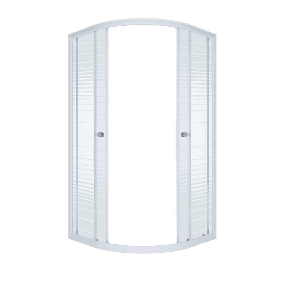 

Душевая Ширма "Triton" "Стандарт 90*90*174,5" ПОЛОСЫ, 1/4 круга, Аква, Белый (2 места), Стандарт