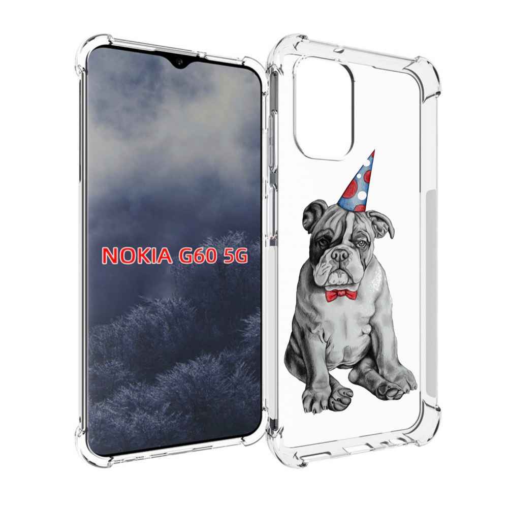 

Чехол MyPads праздничный щенок для Nokia G60 5G, Прозрачный, Tocco