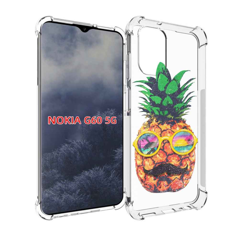 

Чехол MyPads прикольный ананас с лицом для Nokia G60 5G, Прозрачный, Tocco