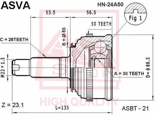 

Шрус Наружный 30x55x26 Хонда/Honda Хонда/Honda : Civic Ferio Eg4/Eg8/Ek4/Ej3 Cr-V Eg1 Olti