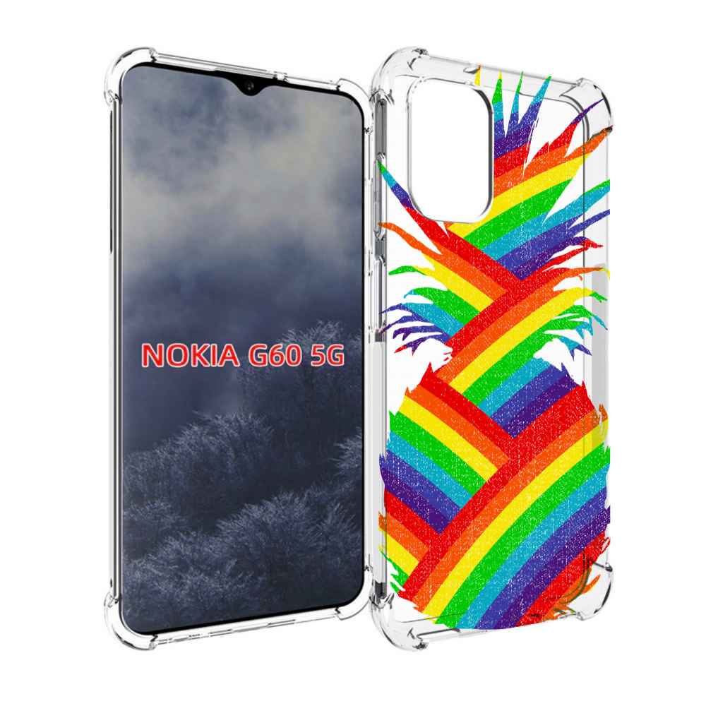 

Чехол MyPads радужный ананас для Nokia G60 5G, Прозрачный, Tocco