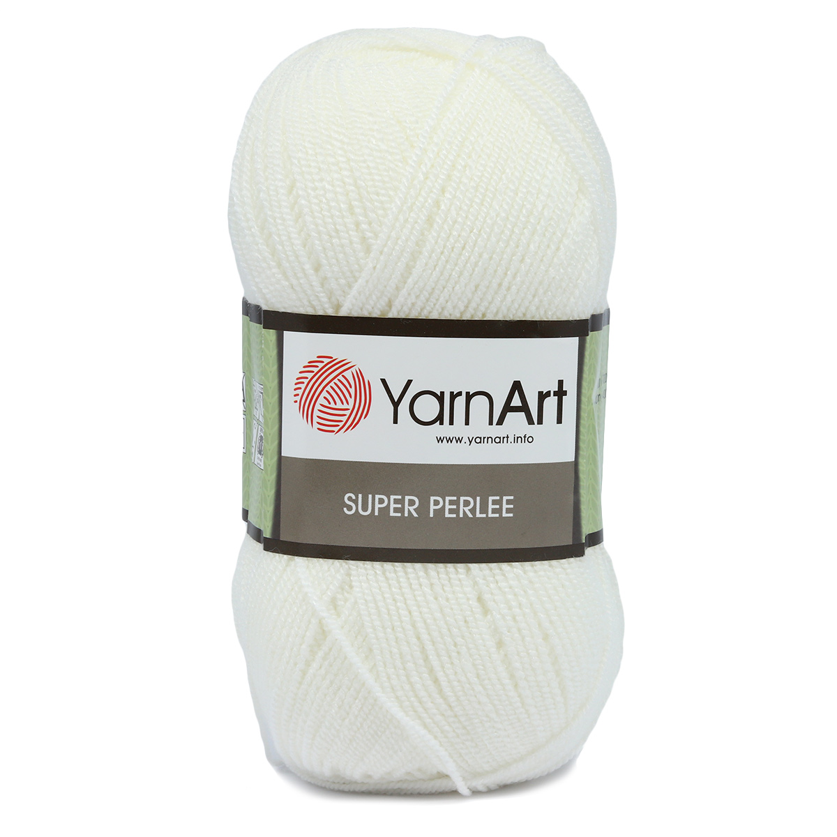 Пряжа YarnArt Super Perlee 100г, 400м (100% акрил) (150 белый), 5 мотков