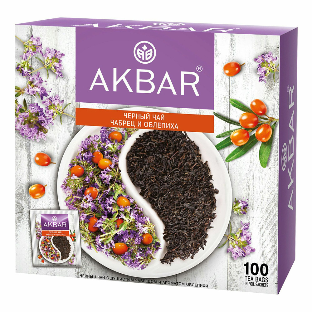 Чай черный Akbar чабрец в пакетиках 1,5 г x 25 шт