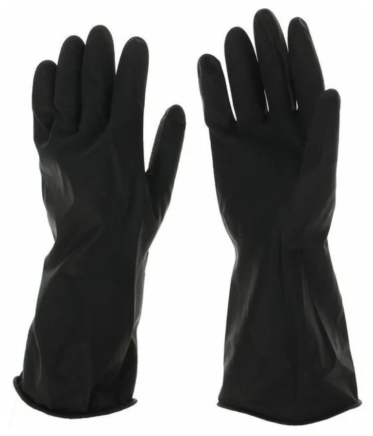 Перчатки хозяйственные Доляна резиновые размер M Black 2369323