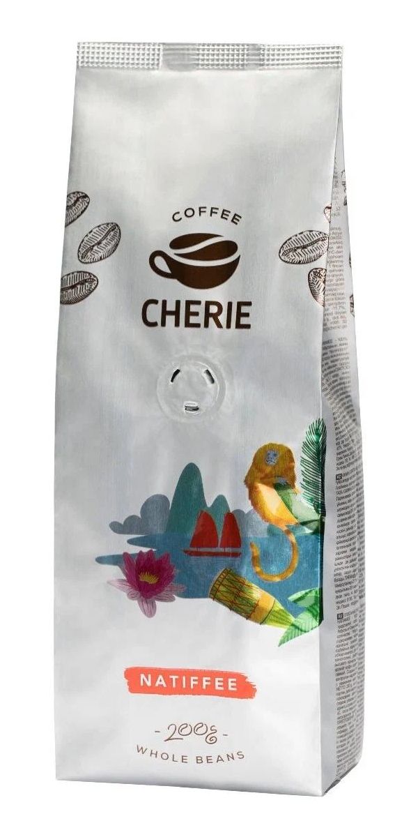 Кофе Cherie Natiffee смесь арабики и робусты в зернах 200 г