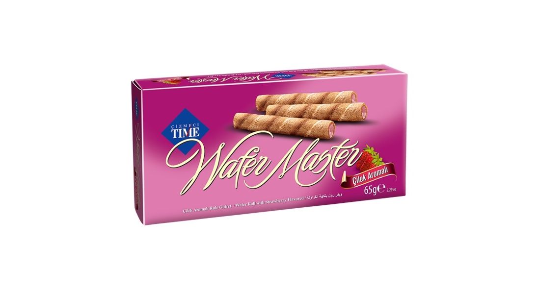 Вафельные трубочки Cizmeci Time Wafer Master клубника 65 г