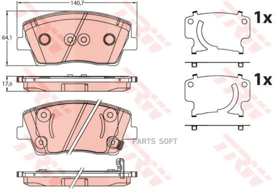 

Колодки Тормозные Kia Stinger 2.0 T-Gdi 18- Передние Trw Gdb2253