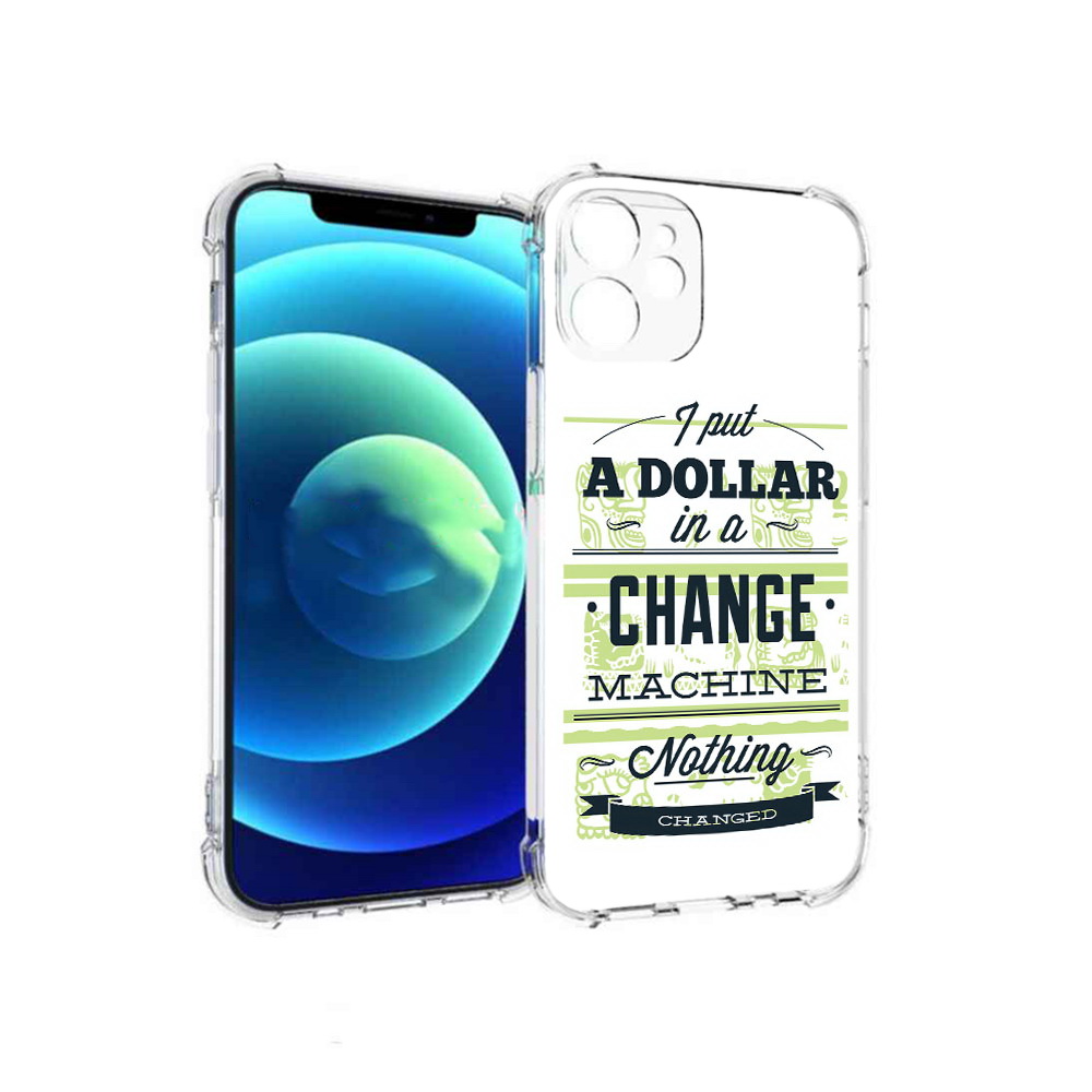 

Чехол MyPads Tocco для Apple iPhone 12 mini доллар надпись (PT157566.610.336), Прозрачный, Tocco