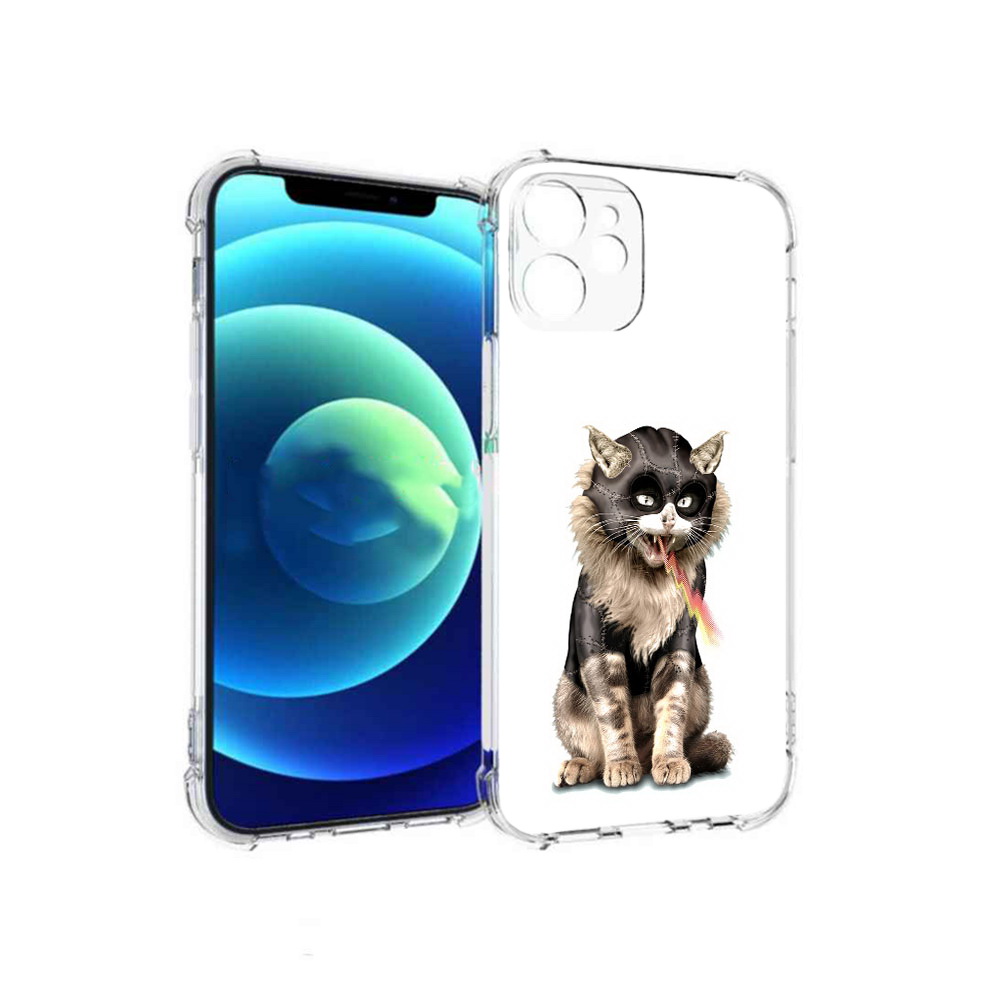 

Чехол MyPads Tocco для Apple iPhone 12 mini дьяволский кот (PT157566.610.341), Прозрачный, Tocco