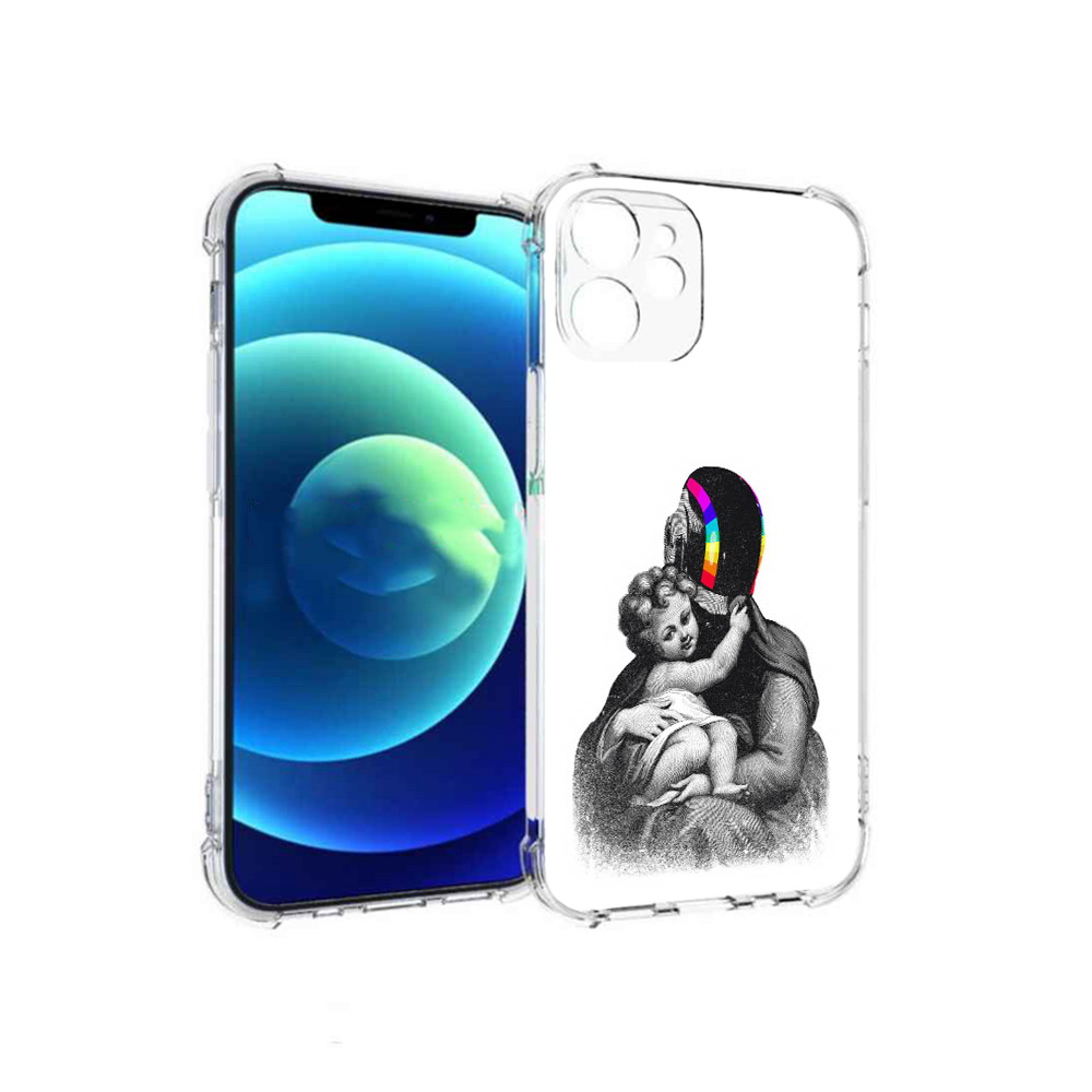 

Чехол MyPads Tocco для Apple iPhone 12 mini защитник в шлеме (PT157566.610.350), Прозрачный, Tocco