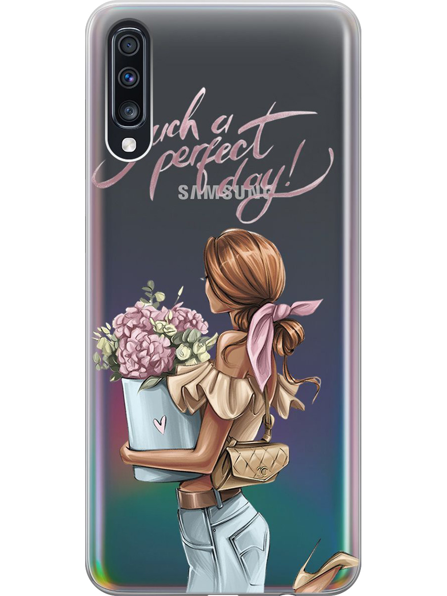 

Силиконовый чехол на Samsung Galaxy A70 / A70s с принтом прозрачный 952678, Прозрачный;голубой;розовый, 720804475