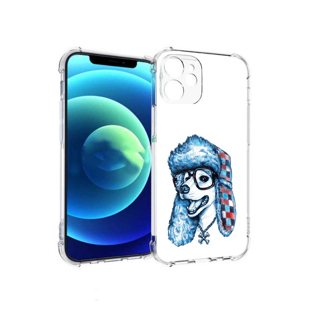 

Чехол MyPads Tocco для Apple iPhone 12 mini зимний пес (PT157566.610.362), Прозрачный, Tocco
