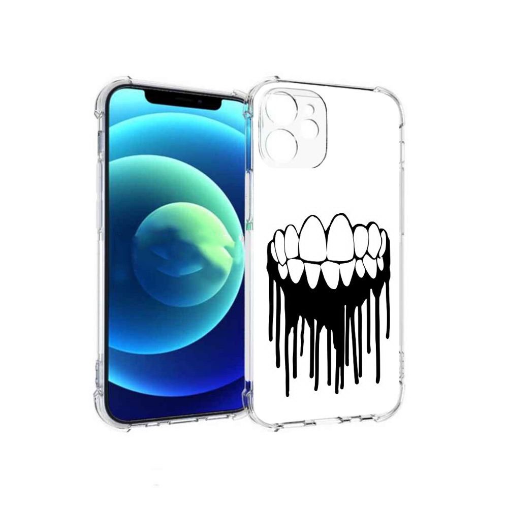 

Чехол MyPads Tocco для Apple iPhone 12 mini зубы (PT157566.610.372), Прозрачный, Tocco