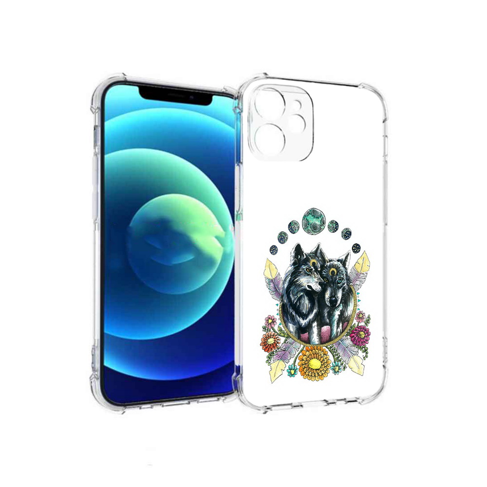 

Чехол MyPads Tocco для Apple iPhone 12 mini красивые волки абстракция (PT157566.610.408), Прозрачный, Tocco