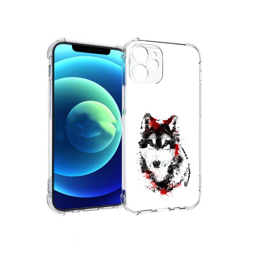 

Чехол MyPads Tocco для Apple iPhone 12 mini кровавый волк (PT157566.610.416), Прозрачный, Tocco