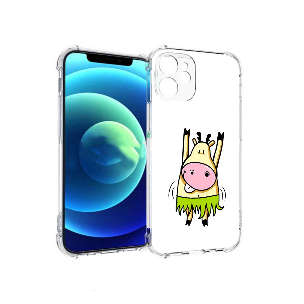 

Чехол MyPads Tocco для Apple iPhone 12 mini Веселая корова (PT157566.610.42), Прозрачный, Tocco