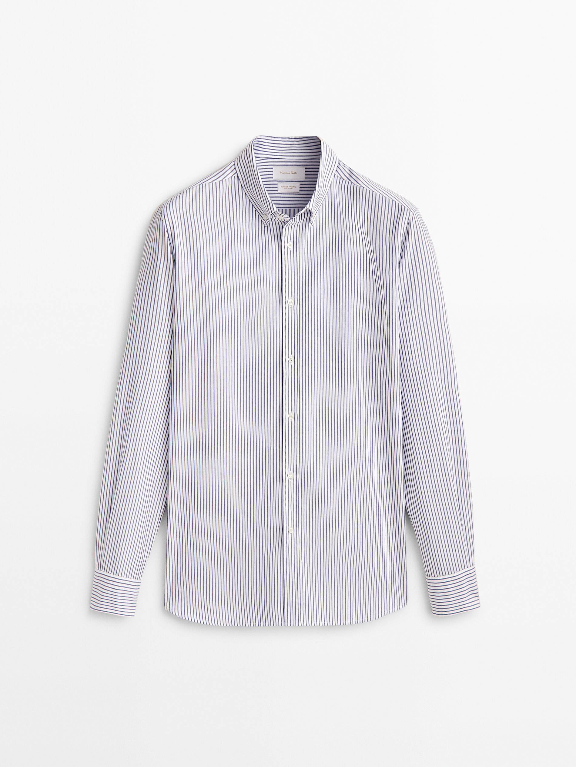 

Рубашка мужская Massimo Dutti 00112412401 синяя 2XL, 00112412401