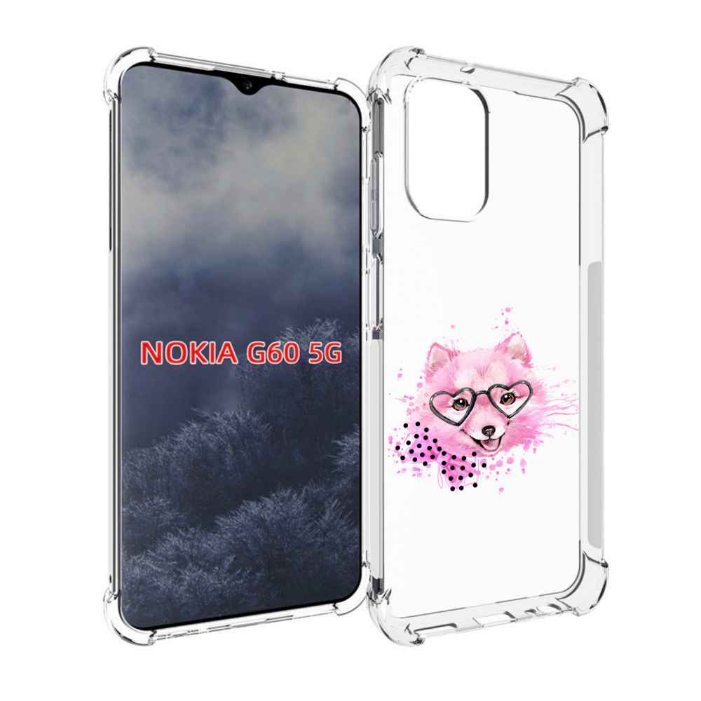 

Чехол MyPads розовый волченок для Nokia G60 5G, Прозрачный, Tocco