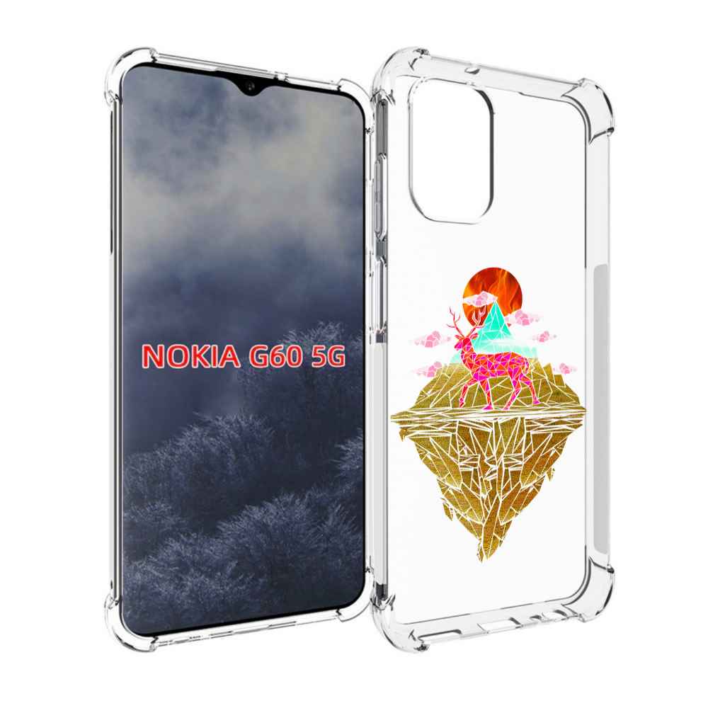 

Чехол MyPads розовый олень абстракция для Nokia G60 5G, Прозрачный, Tocco