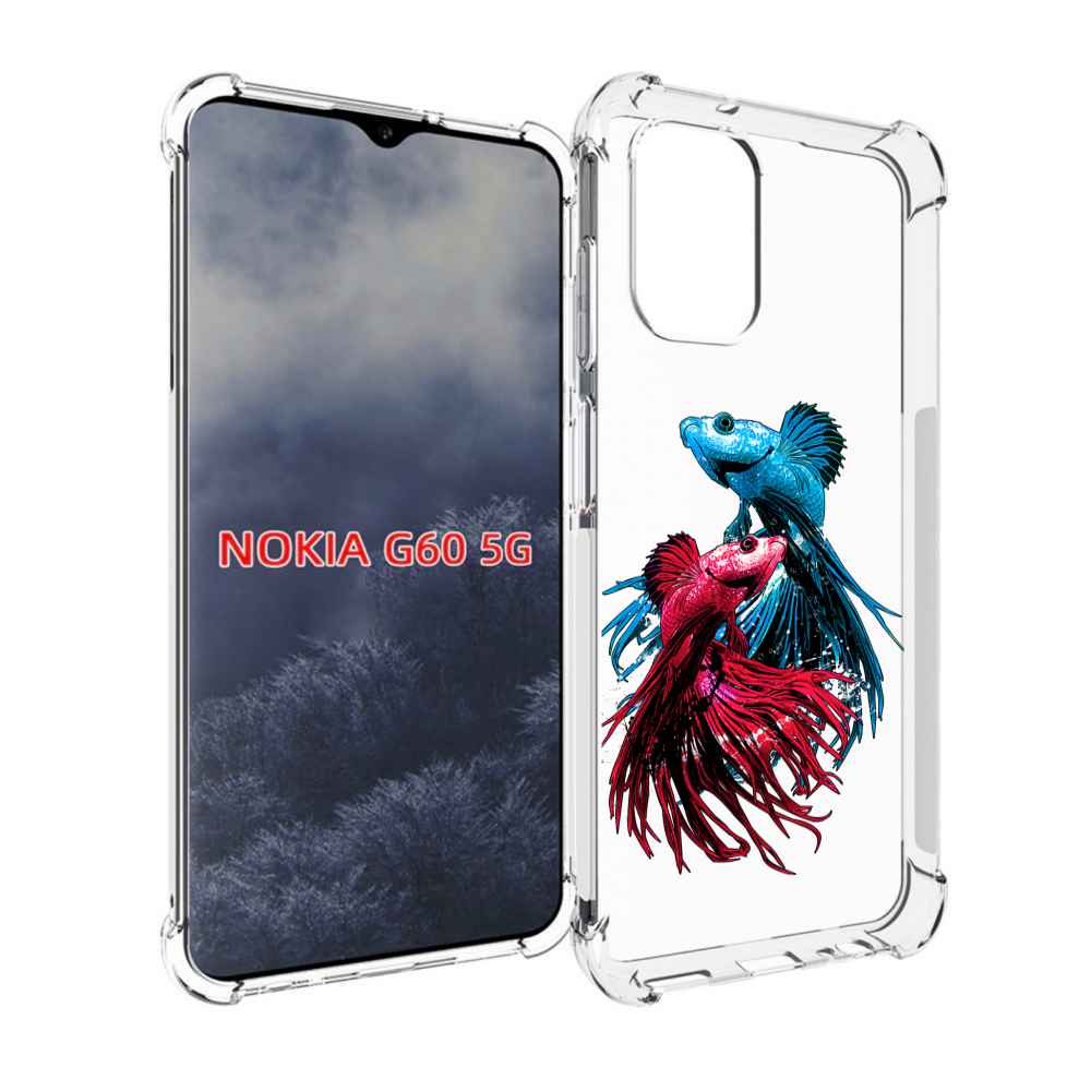 

Чехол MyPads рыбы петушки для Nokia G60 5G, Прозрачный, Tocco