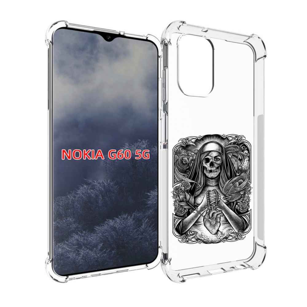 

Чехол MyPads скелет с сердцем для Nokia G60 5G, Прозрачный, Tocco
