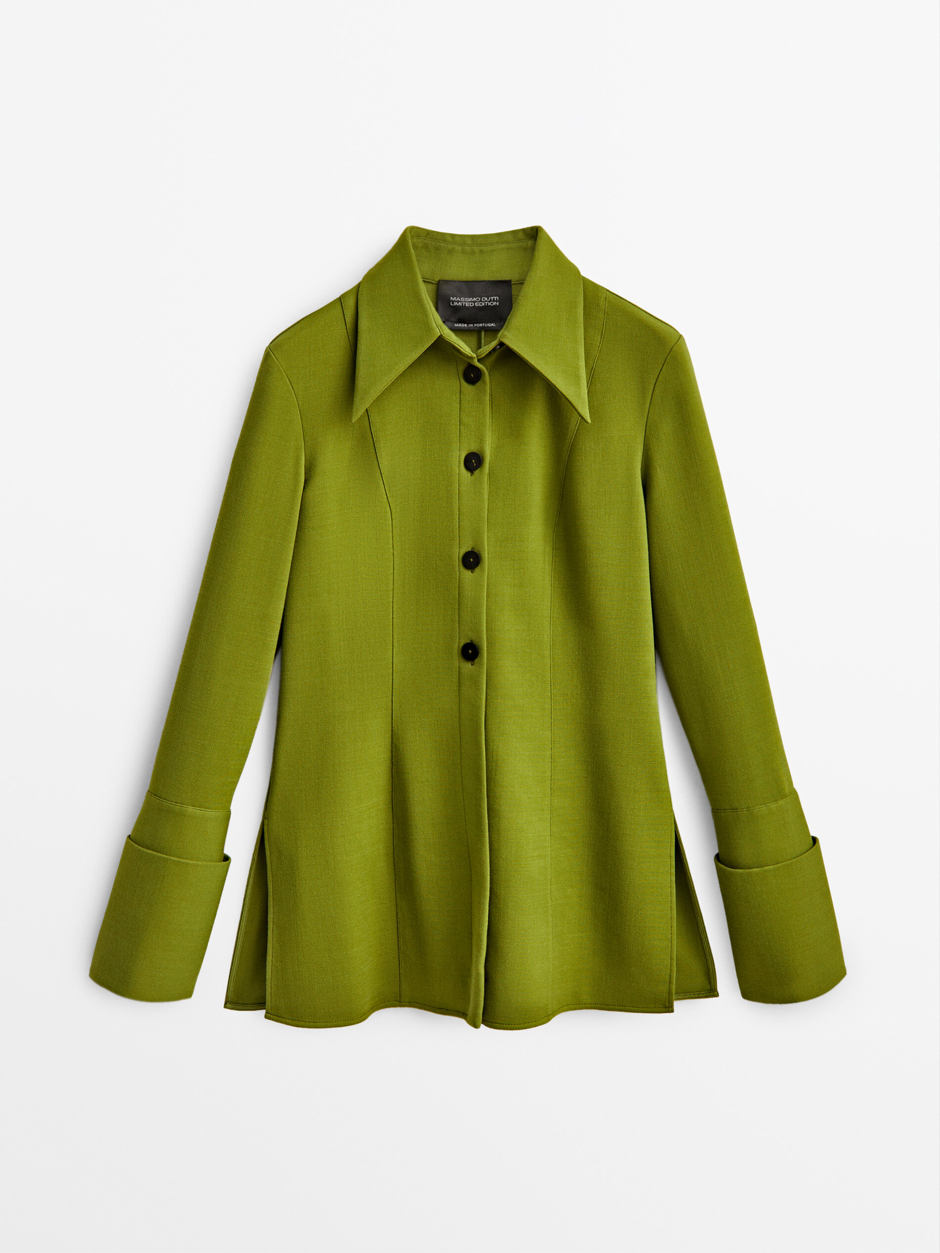 

Рубашка женская Massimo Dutti 05152555500 зеленая XS, 05152555500