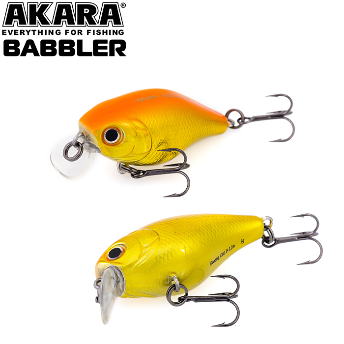 

Воблер Akara Babbler 40F 3 гр 1/9 oz 1,6 in A86, Разноцветный, Babbler