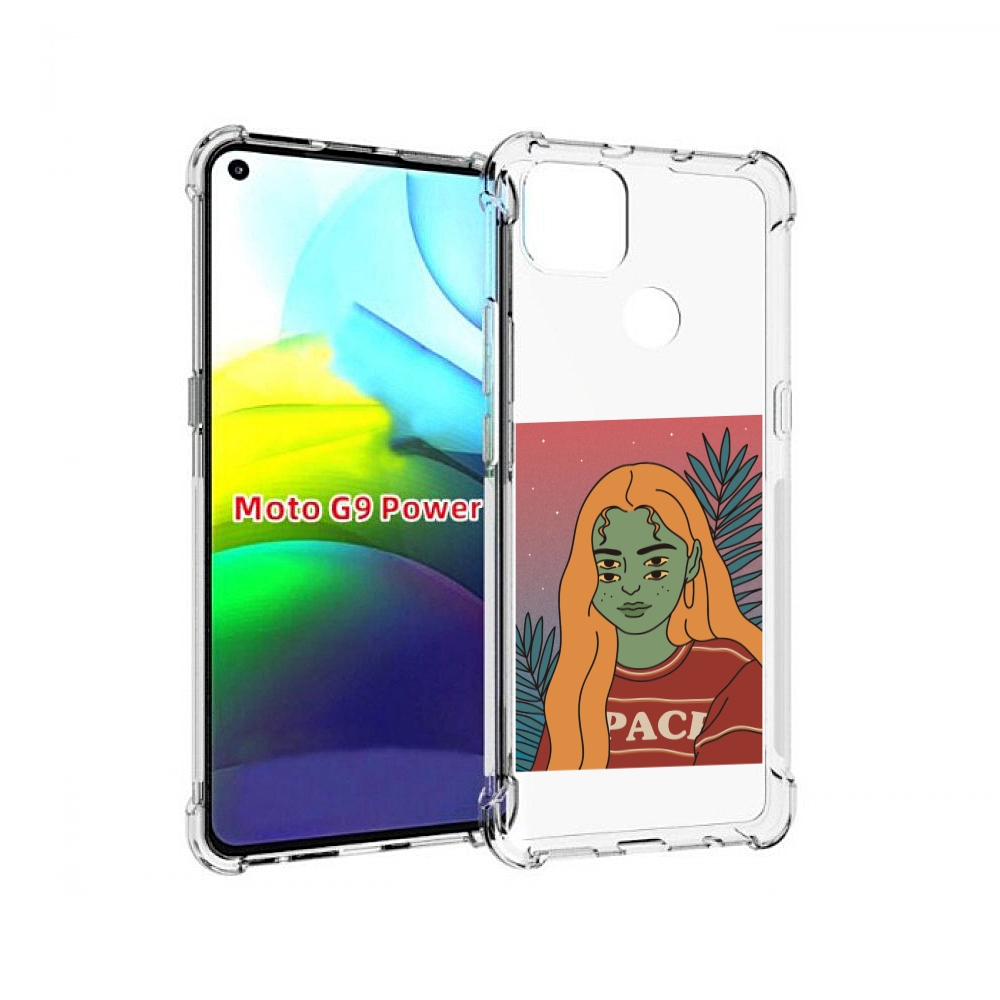 

Чехол MyPads четырехглазая девушка женский для Motorola Moto G9 Power, Прозрачный, Tocco