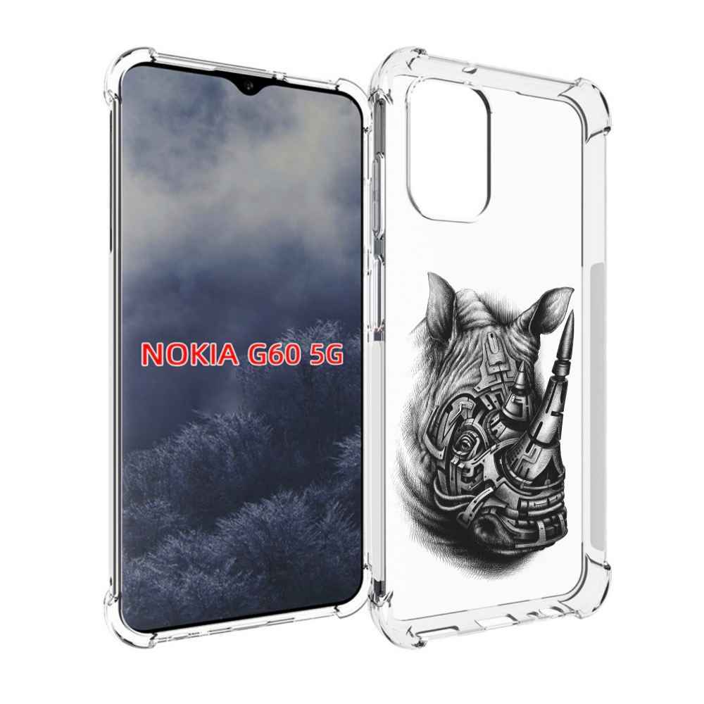 

Чехол MyPads стальной носорог для Nokia G60 5G, Прозрачный, Tocco