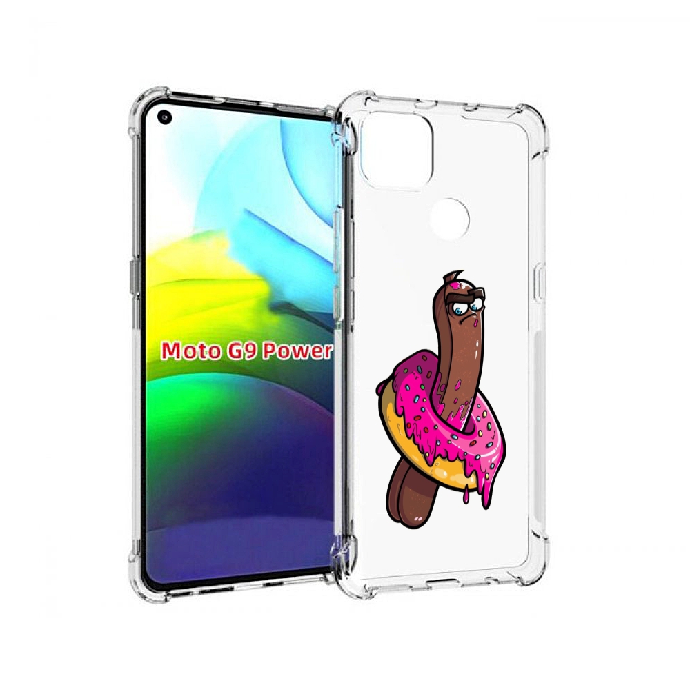 

Чехол MyPads эклер в пончике для Motorola Moto G9 Power, Прозрачный, Tocco