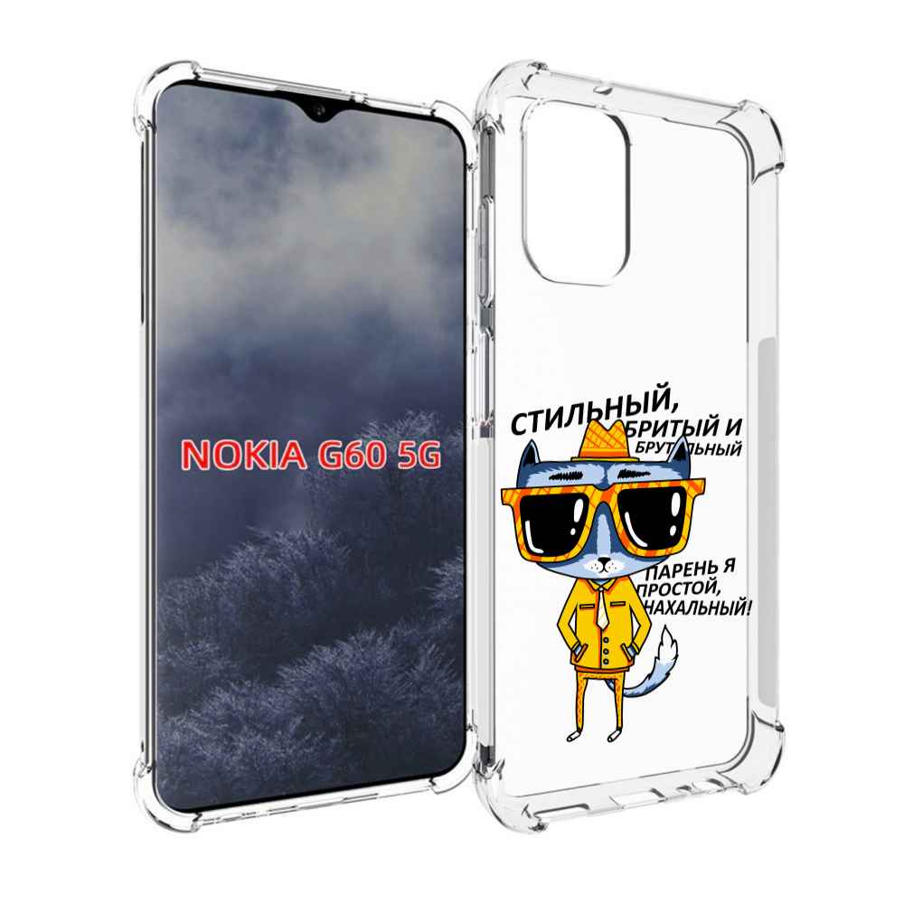 

Чехол MyPads стильный кот для Nokia G60 5G, Прозрачный, Tocco