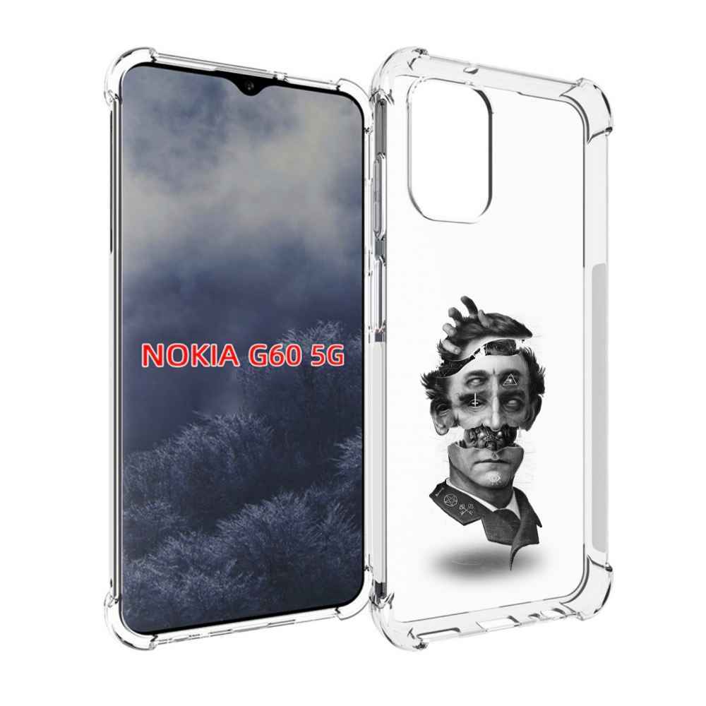 

Чехол MyPads страшное лицо абстракция для Nokia G60 5G, Прозрачный, Tocco