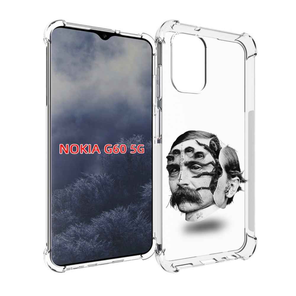 

Чехол MyPads страшное лицо мужчины для Nokia G60 5G, Прозрачный, Tocco