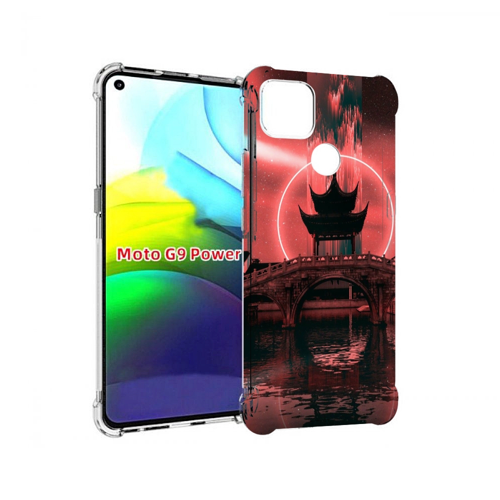

Чехол MyPads японский мост красный фон для Motorola Moto G9 Power, Прозрачный, Tocco