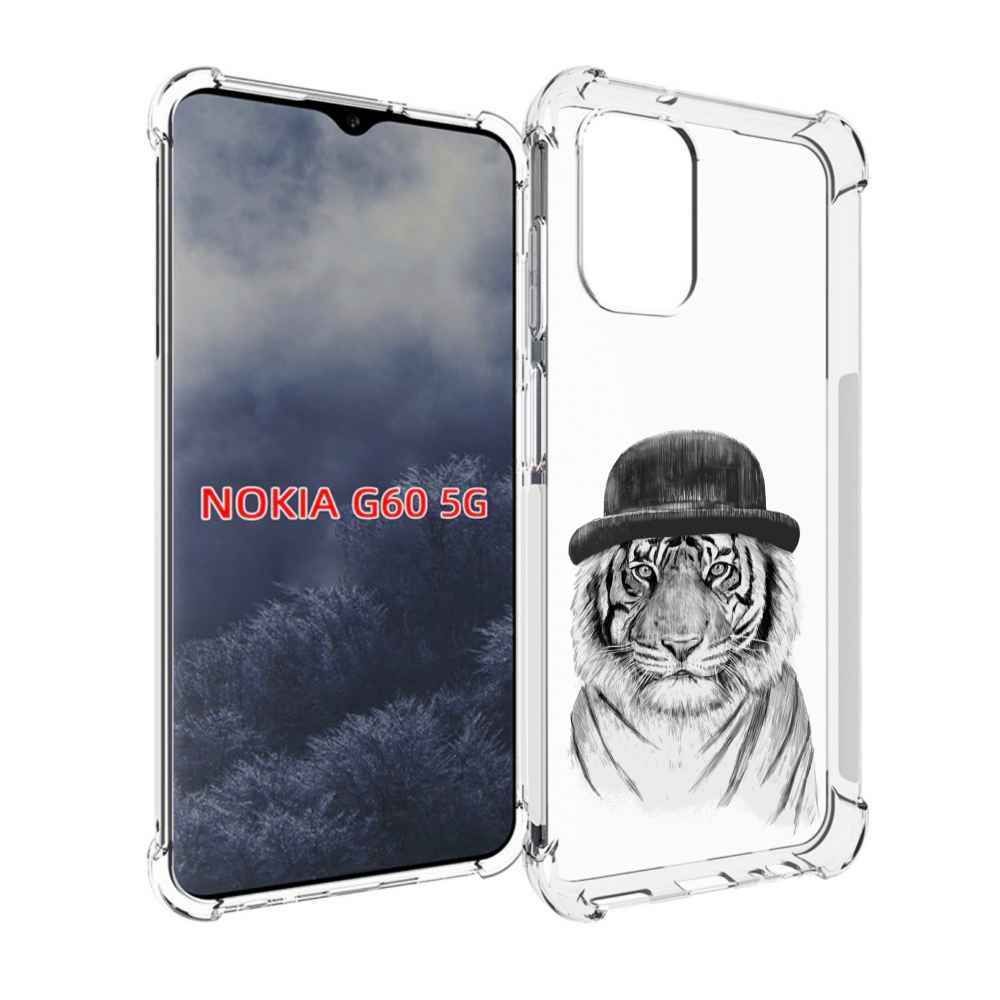 

Чехол MyPads тигр британец для Nokia G60 5G, Прозрачный, Tocco