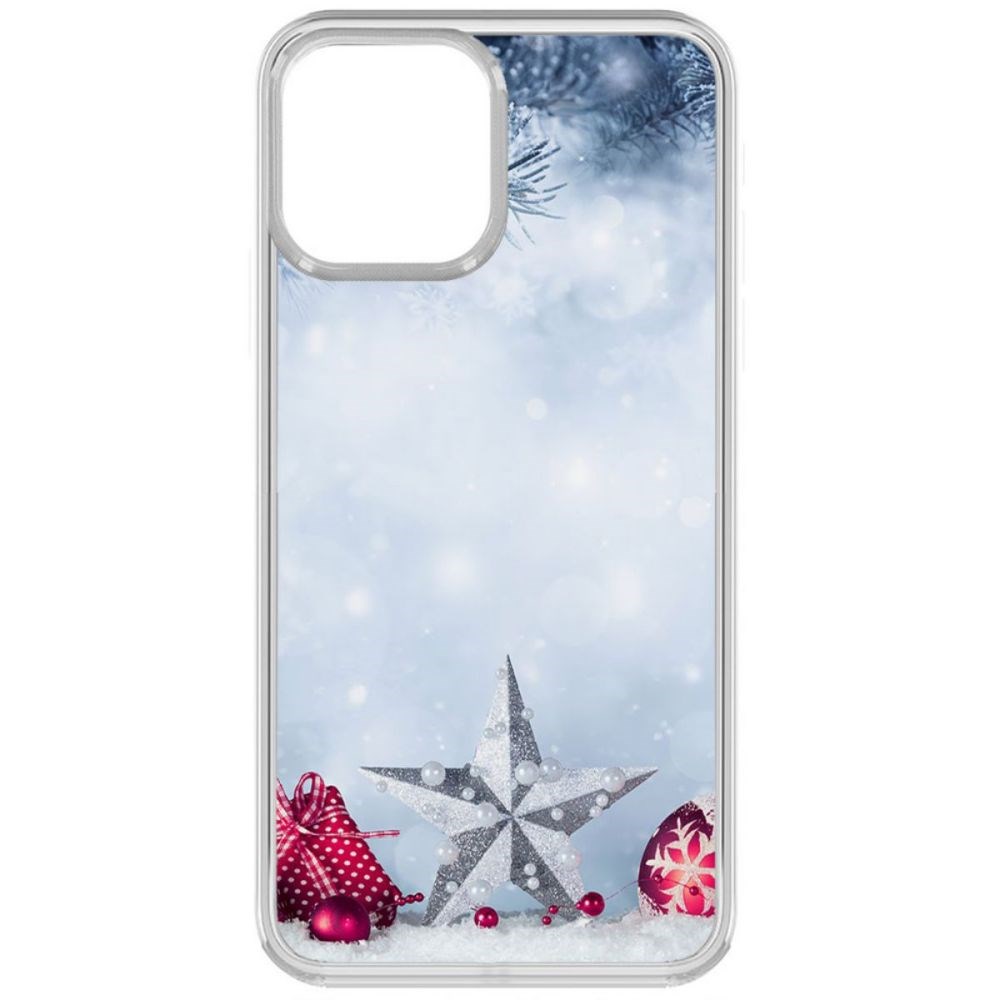 

Чехол-накладка Krutoff Clear Case Новогодняя звезда для iPhone 13 Pro