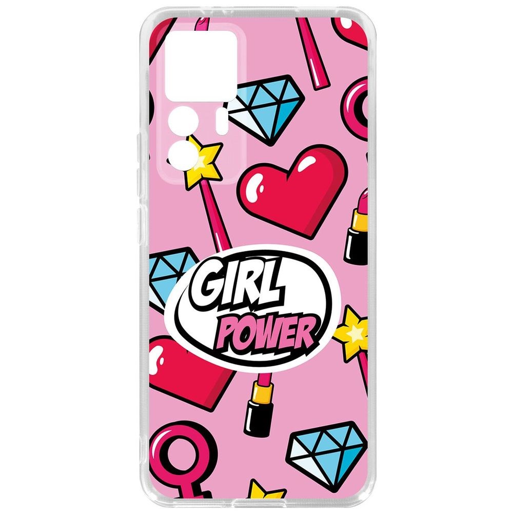 

Чехол-накладка Кейс Girl Power для Xiaomi 12T Pro, Прозрачный