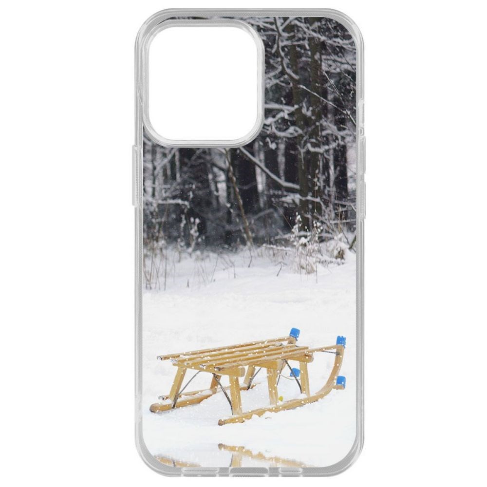 

Чехол-накладка Krutoff Clear Case Санки для iPhone 14 Pro Max