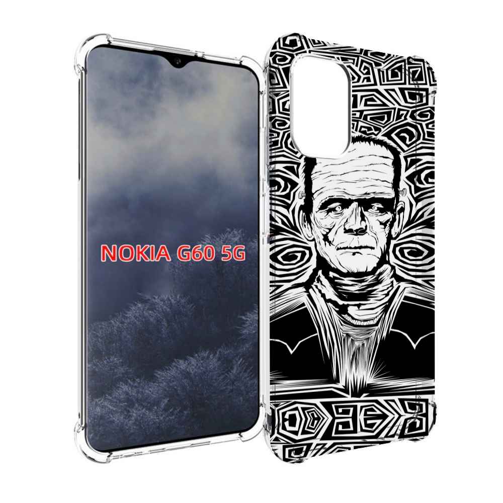 

Чехол MyPads франкенштейн черно белый для Nokia G60 5G, Прозрачный, Tocco