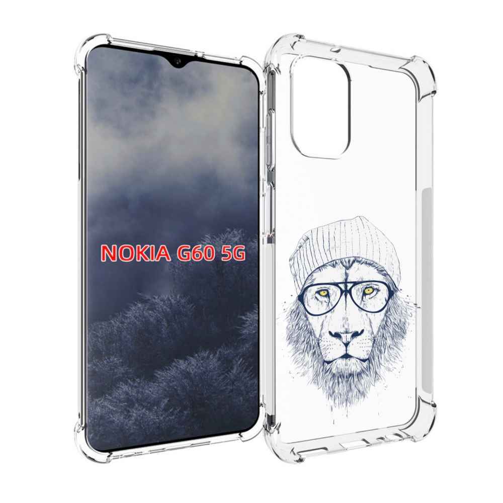 

Чехол MyPads хиппи лев для Nokia G60 5G, Прозрачный, Tocco