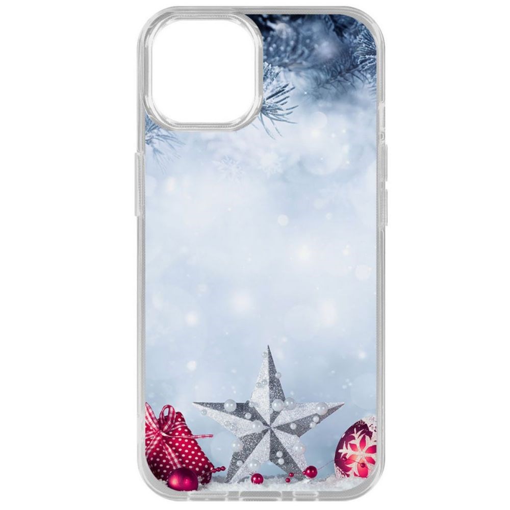 

Чехол-накладка Krutoff Clear Case Новогодняя звезда для iPhone 14