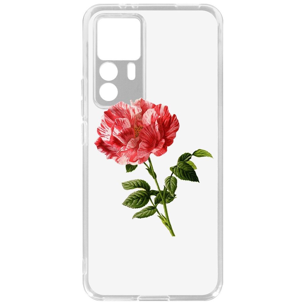 

Чехол-накладка Кейс Рисованная роза для Xiaomi 12T Pro, Прозрачный