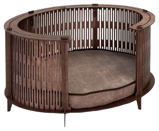 

Лежанка для животных Homepet Wood, коричневая, 60х45х31 см