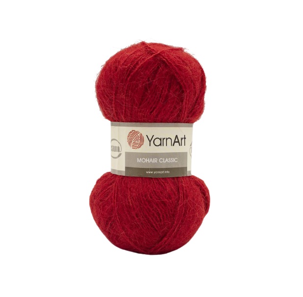 

Пряжа YarnArt Mohair 100г, 220м (мохер, акрил) (105 алый), 5 мотков, Красный, Mohair