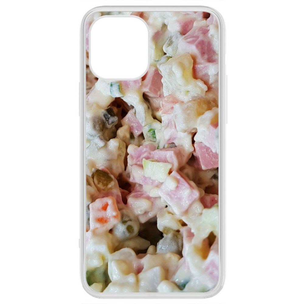 

Чехол-накладка Krutoff Clear Case Оливье для iPhone 12
