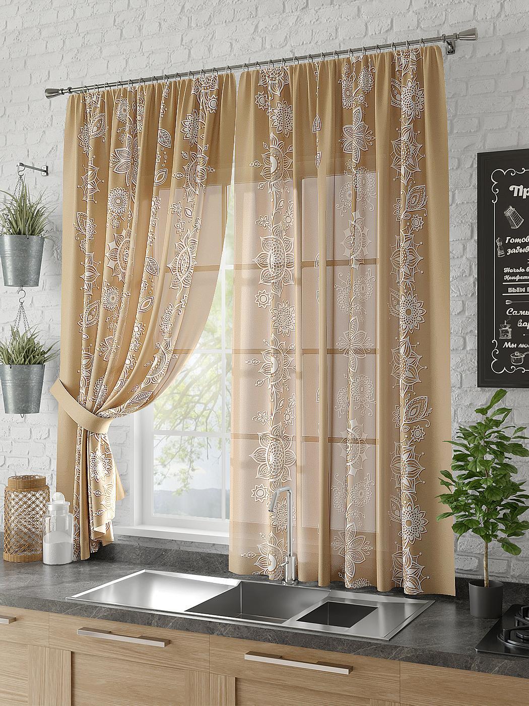

Тюль AT HOME / шторы в комнату 150х180 см / Солони, 930500
