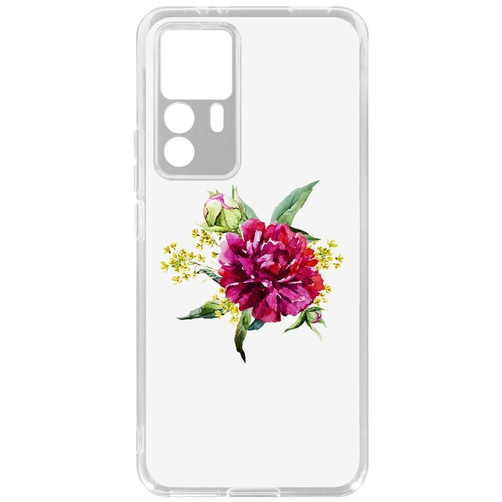 

Чехол-накладка Кейс Цветочная акварель для Xiaomi 12T Pro, Прозрачный