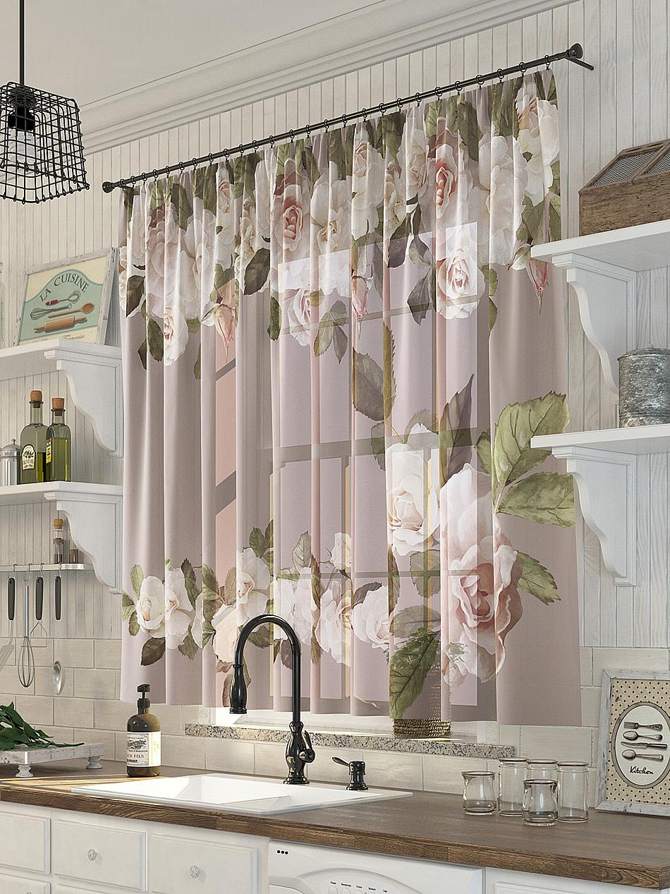

Тюль AT HOME / шторы в комнату 300х150 см / Ризио, 533108